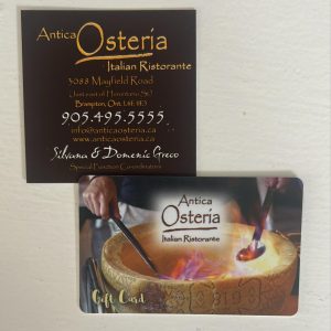 Antica Osteria $150 Gift Card #2